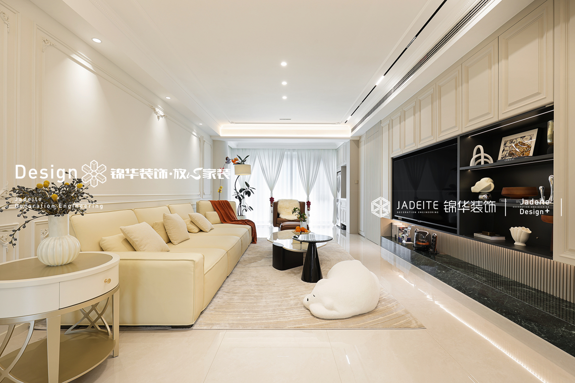 现代法式-玉兰花园-四室两厅两卫一厨-170㎡-装修实景图装修-四室两厅-法式