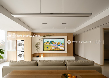 原木风格-中海珑玺-四室两厅-136㎡-装修实景图