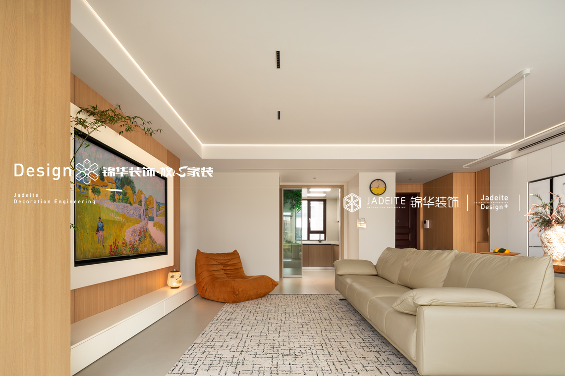 原木风格-中海珑玺-四室两厅-136㎡-装修实景图装修-四室两厅-现代简约