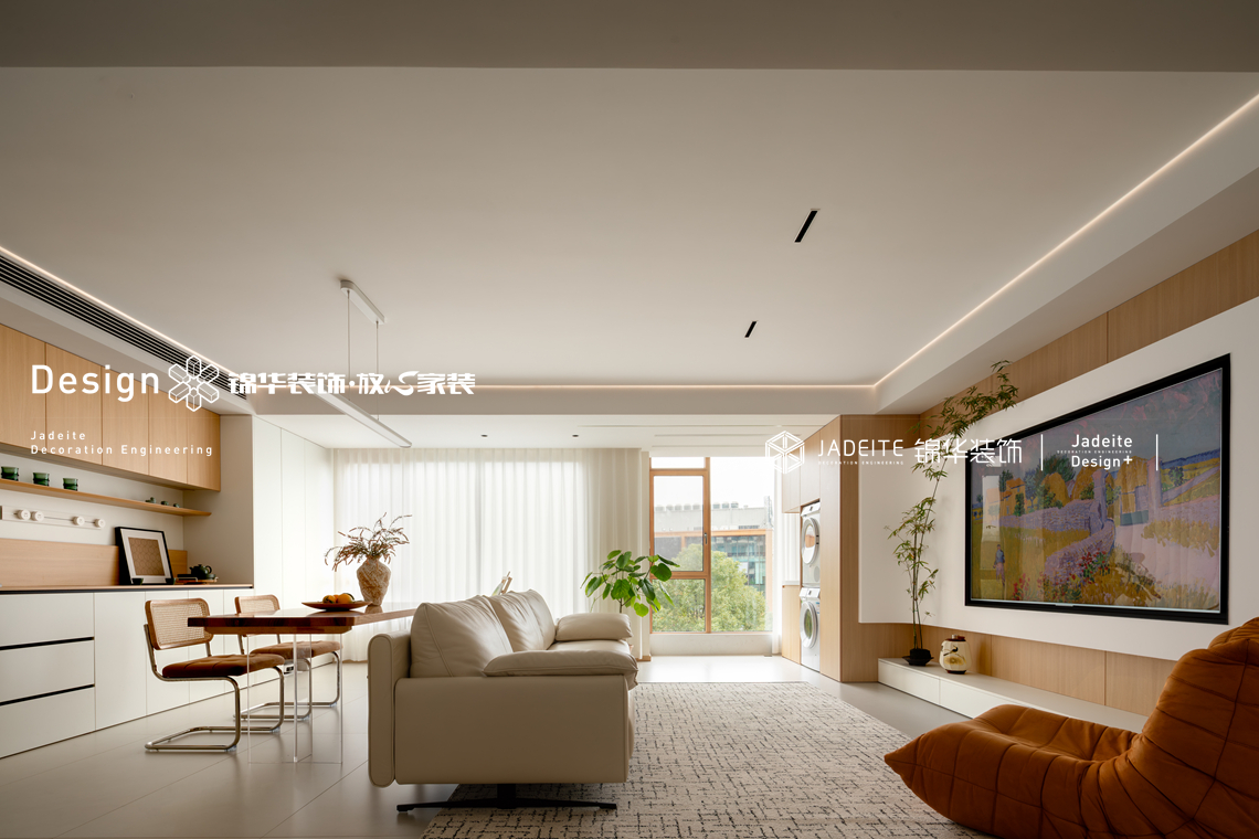 原木风格-中海珑玺-四室两厅-136㎡-装修实景图装修-四室两厅-现代简约