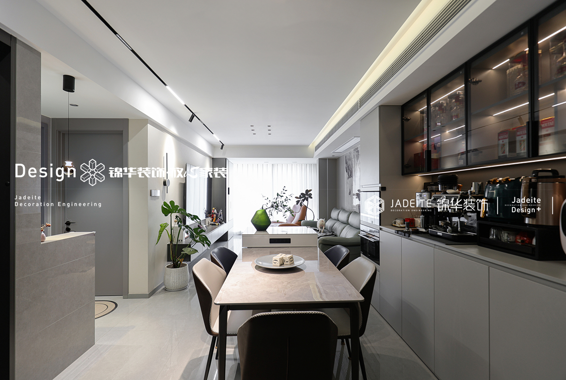 现代风格-融创荣域-三室两厅-95㎡-装修实景图装修-三室两厅-现代简约