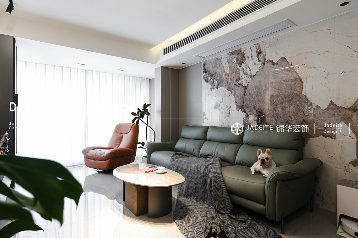 现代风格-融创荣域-三室两厅-95㎡-装修实景图装修-三室两厅-现代简约