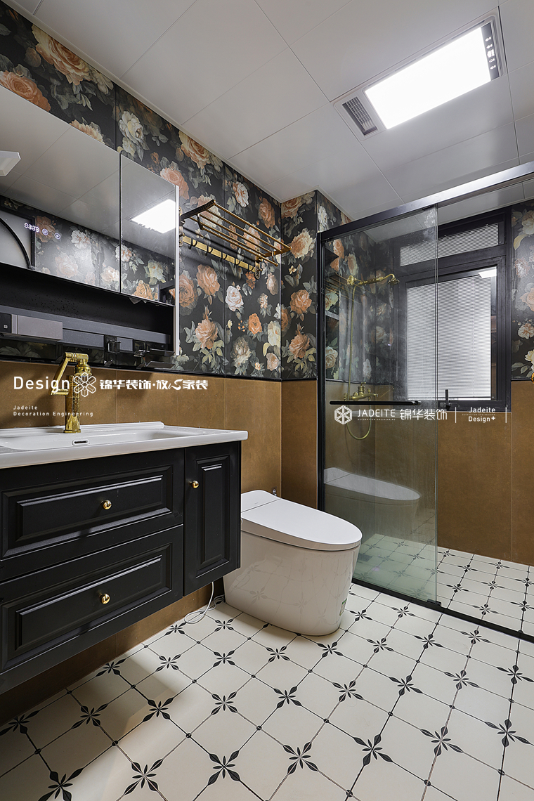 法式复古-溪岸景园-三室两厅-138㎡-装修实景图装修-三室两厅-法式