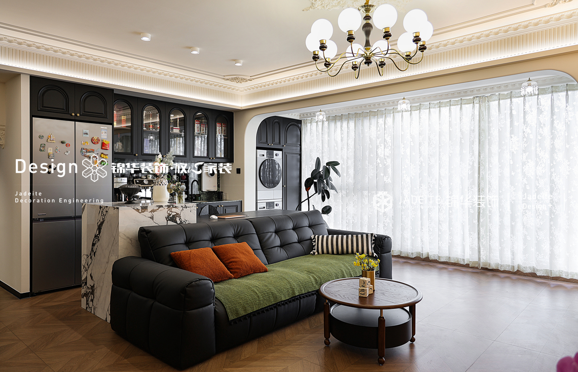 法式复古-溪岸景园-三室两厅-138㎡-装修实景图装修-三室两厅-法式