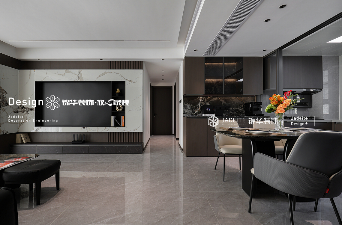 意式轻奢-美的云璟-四室两厅-143平-装修实景图装修-四室两厅-轻奢