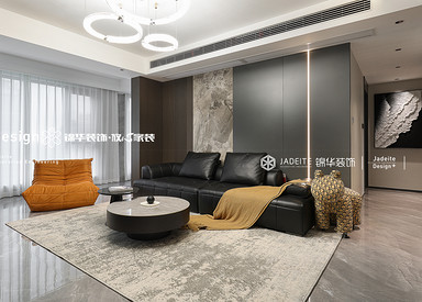 意式极简-旭辉澄江府-三室两厅两卫-143㎡-装修实景图