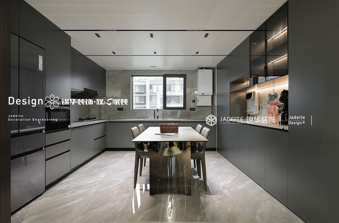 意式极简-旭辉澄江府-三室两厅两卫-143㎡-装修实景图装修-三室两厅-极简