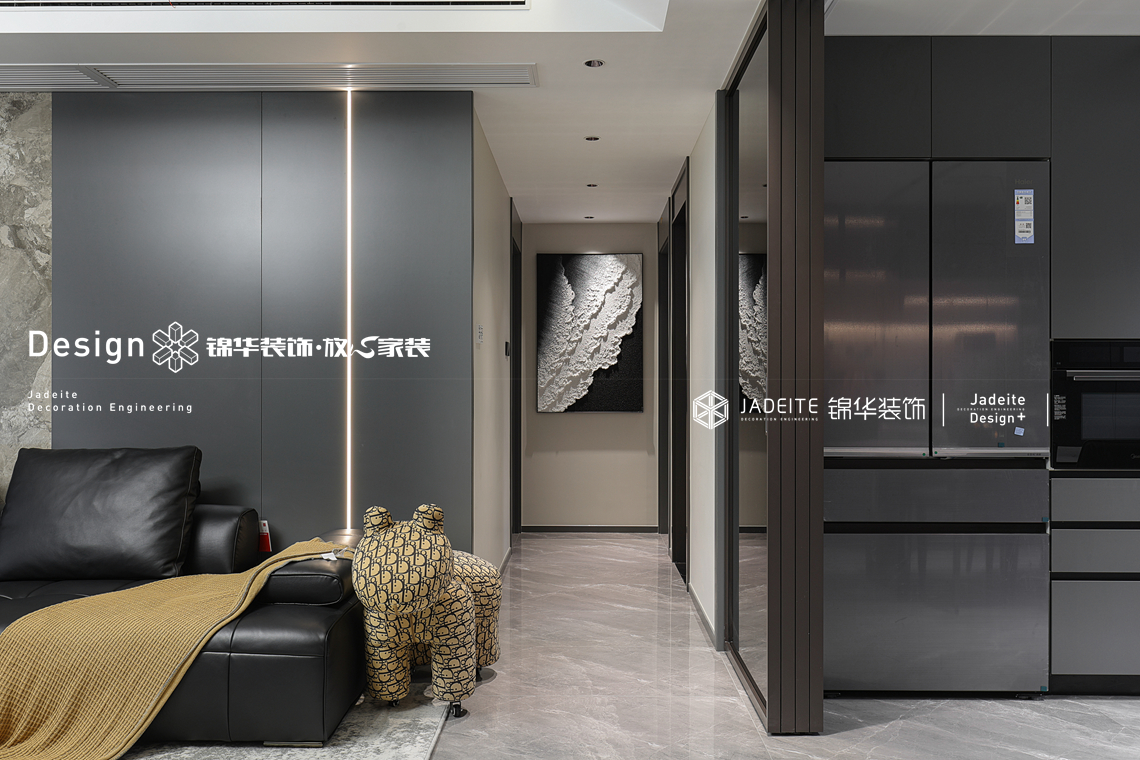 意式极简-旭辉澄江府-三室两厅两卫-143㎡-装修实景图装修-三室两厅-极简