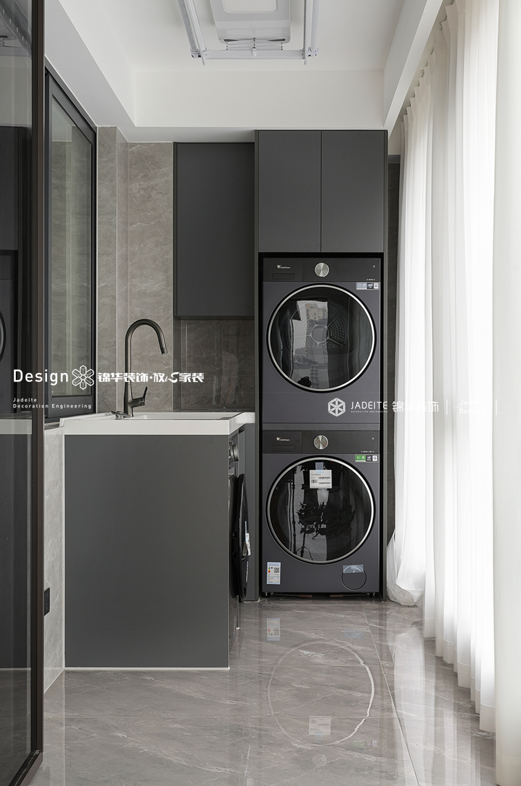 意式极简-旭辉澄江府-三室两厅两卫-143㎡-装修实景图装修-三室两厅-极简