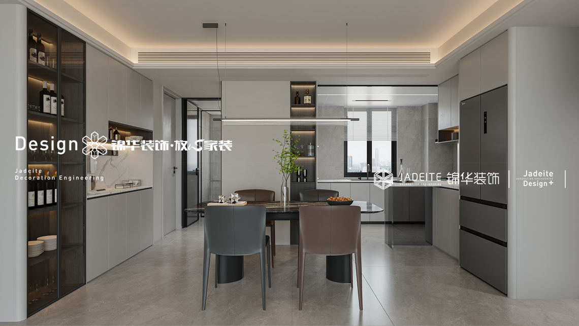 现代极简-天敔湾-三室两厅两卫-130㎡-装修效果图装修-三室两厅-现代简约