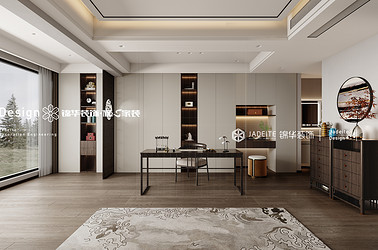 新中式风-天敔湾-四室两厅两卫-300㎡-装修效果图