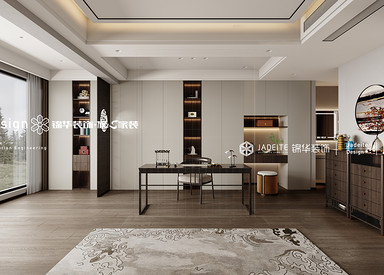 新中式风-天敔湾-四室两厅两卫-300㎡-装修效果图