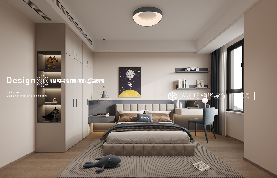 现代意式-应天首府-三室两厅两卫-140㎡-装修效果图装修-三室两厅-现代简约