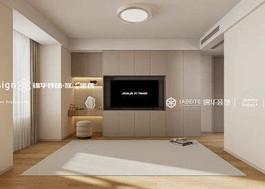 现代奶油-玉兰公馆-四室两厅两卫-150㎡-装修效果图