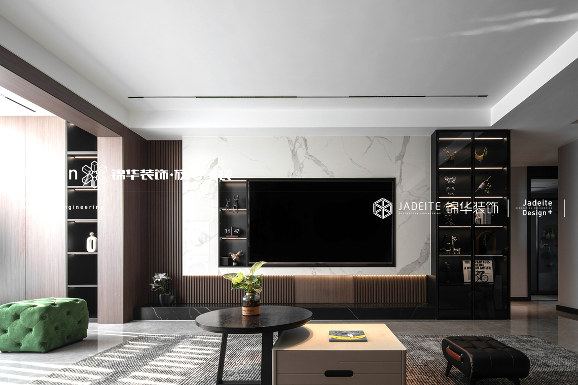 现代风格-洛龙湾-四室两厅两卫-180平-装修实景图装修-四室两厅-现代简约