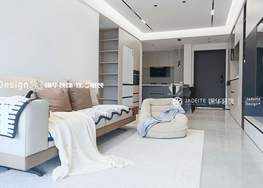 现代简约-港龙-三室两厅一卫-99平-装修实景图