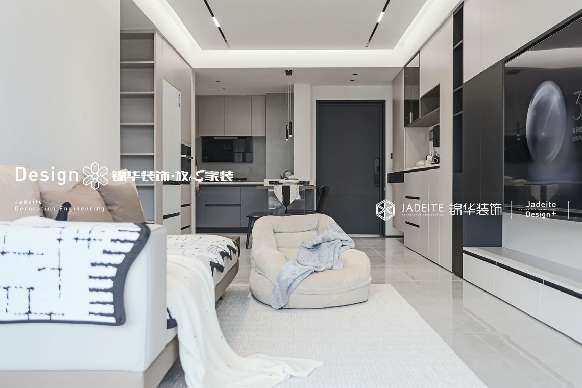 现代简约-港龙-三室两厅一卫-99平-装修实景图装修-三室两厅-现代简约