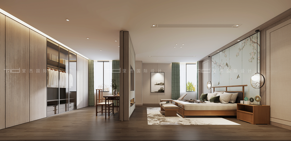 中式风格-龙山豪庭-别墅-1000平-装修效果图装修-别墅-新中式