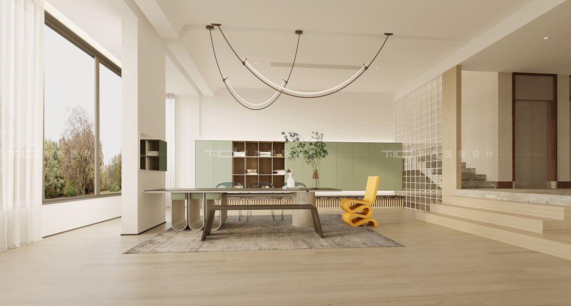 中式风格-龙山豪庭-别墅-1000平-装修效果图装修-别墅-新中式