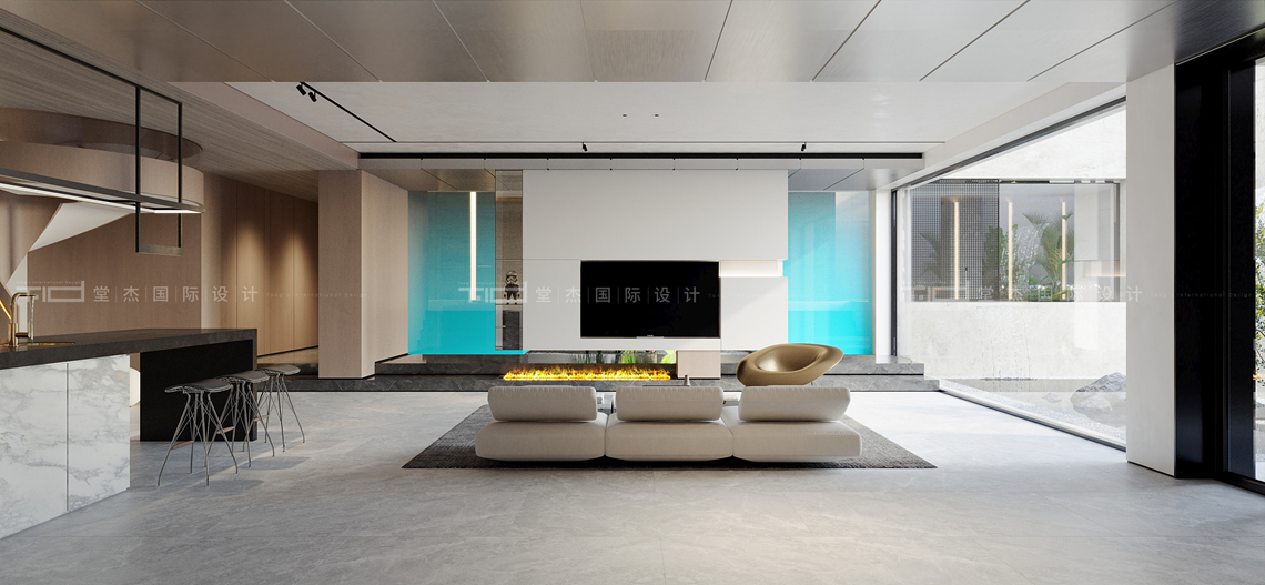 现代风格-蠡湖庄园-别墅-800平-装修效果图