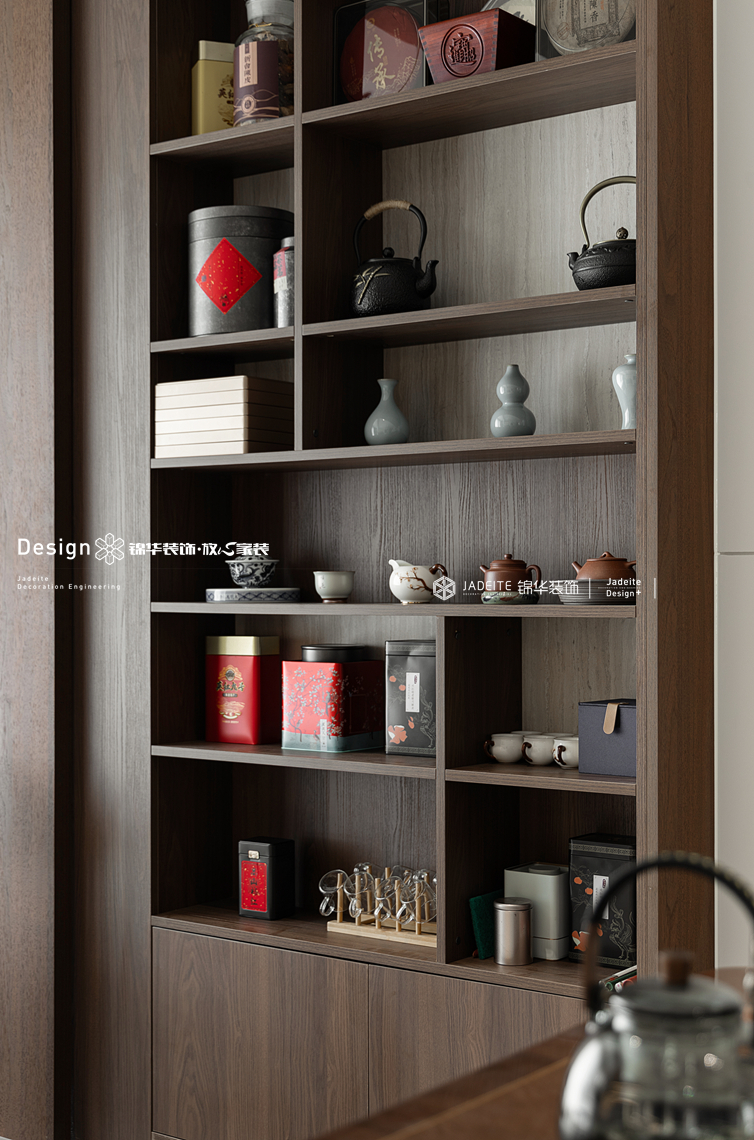 新中式-康桥悦蓉园-三室两厅两卫-89平-装修实景图装修-三室两厅-新中式