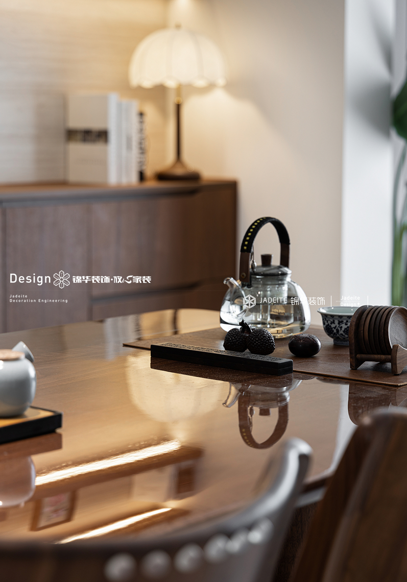 新中式-康桥悦蓉园-三室两厅两卫-89平-装修实景图装修-三室两厅-新中式