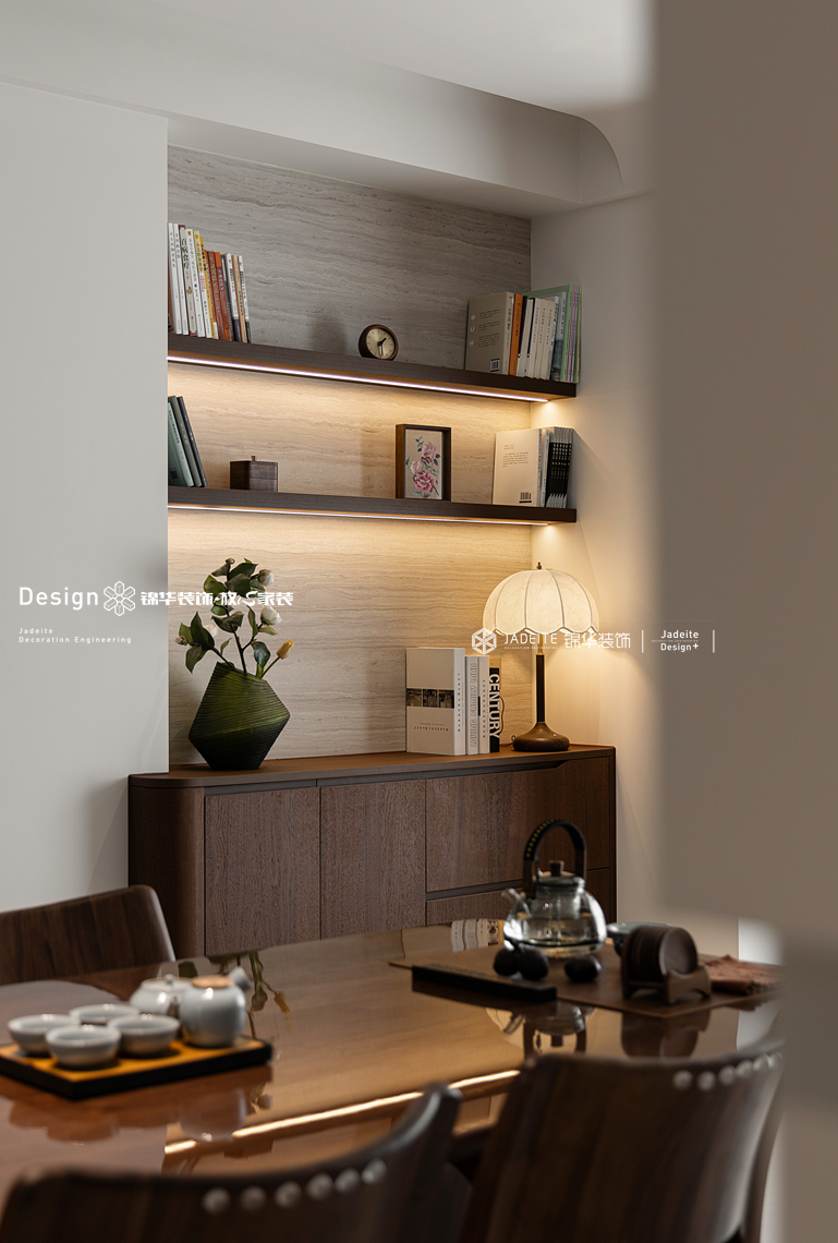 新中式-康桥悦蓉园-三室两厅两卫-89平-装修实景图装修-三室两厅-新中式