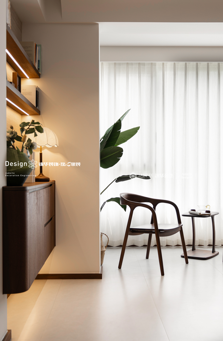 新中式-康桥悦蓉园-三室两厅两卫-89平-装修实景图装修-三室两厅-新中式