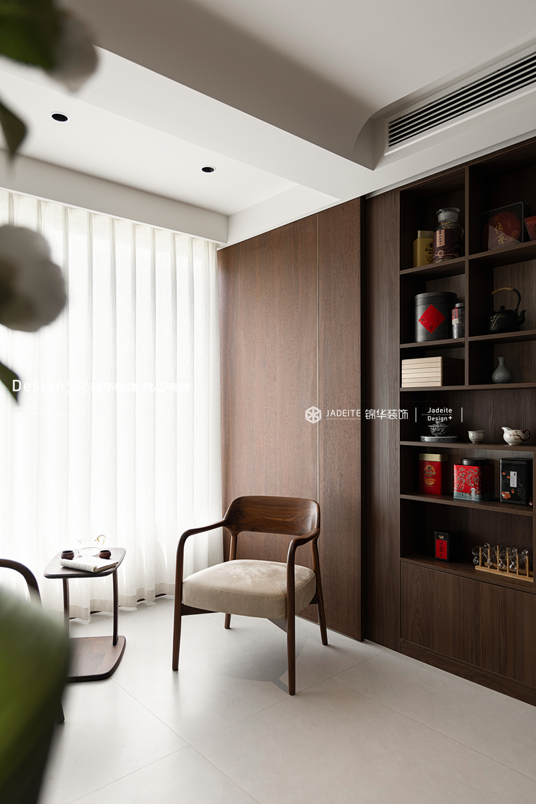 新中式-康桥悦蓉园-三室两厅两卫-89平-装修实景图装修-三室两厅-新中式