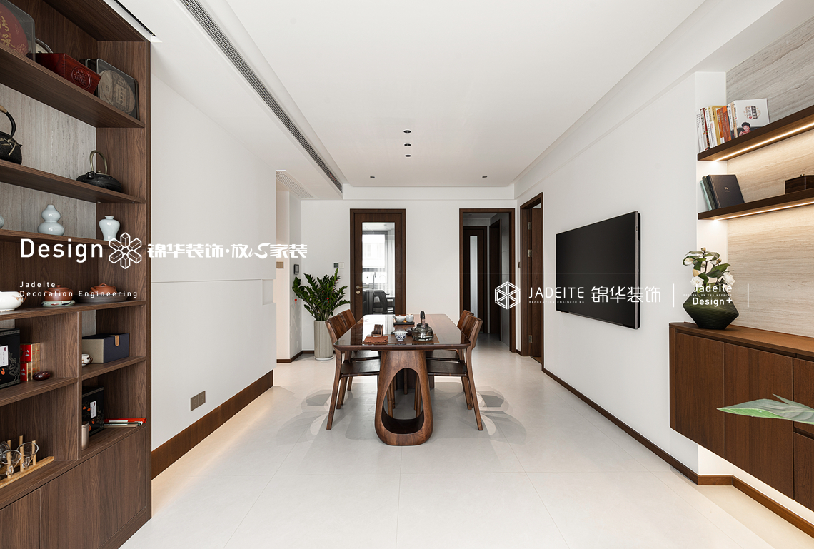 新中式-康桥悦蓉园-三室两厅两卫-89平-装修实景图装修-三室两厅-新中式