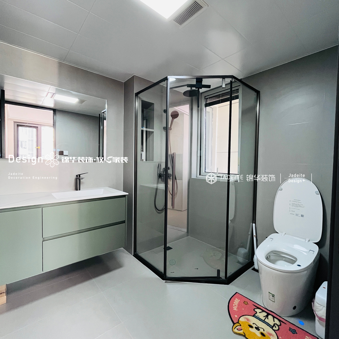 现代风格-北控雁栖湖-三室两卫两厅-110平-装修实景图装修-三室两厅-现代简约