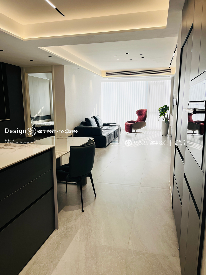 现代风格-北控雁栖湖-三室两卫两厅-110平-装修实景图装修-三室两厅-现代简约