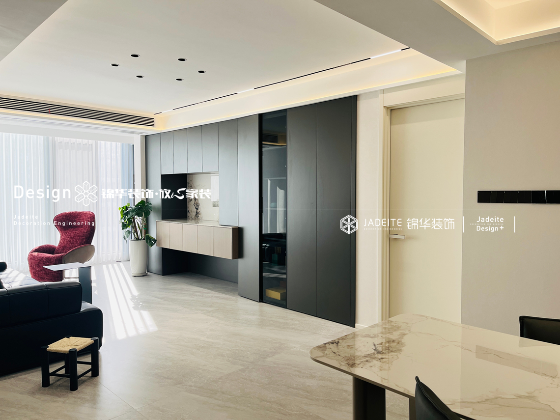 现代风格-北控雁栖湖-三室两卫两厅-110平-装修实景图装修-三室两厅-现代简约