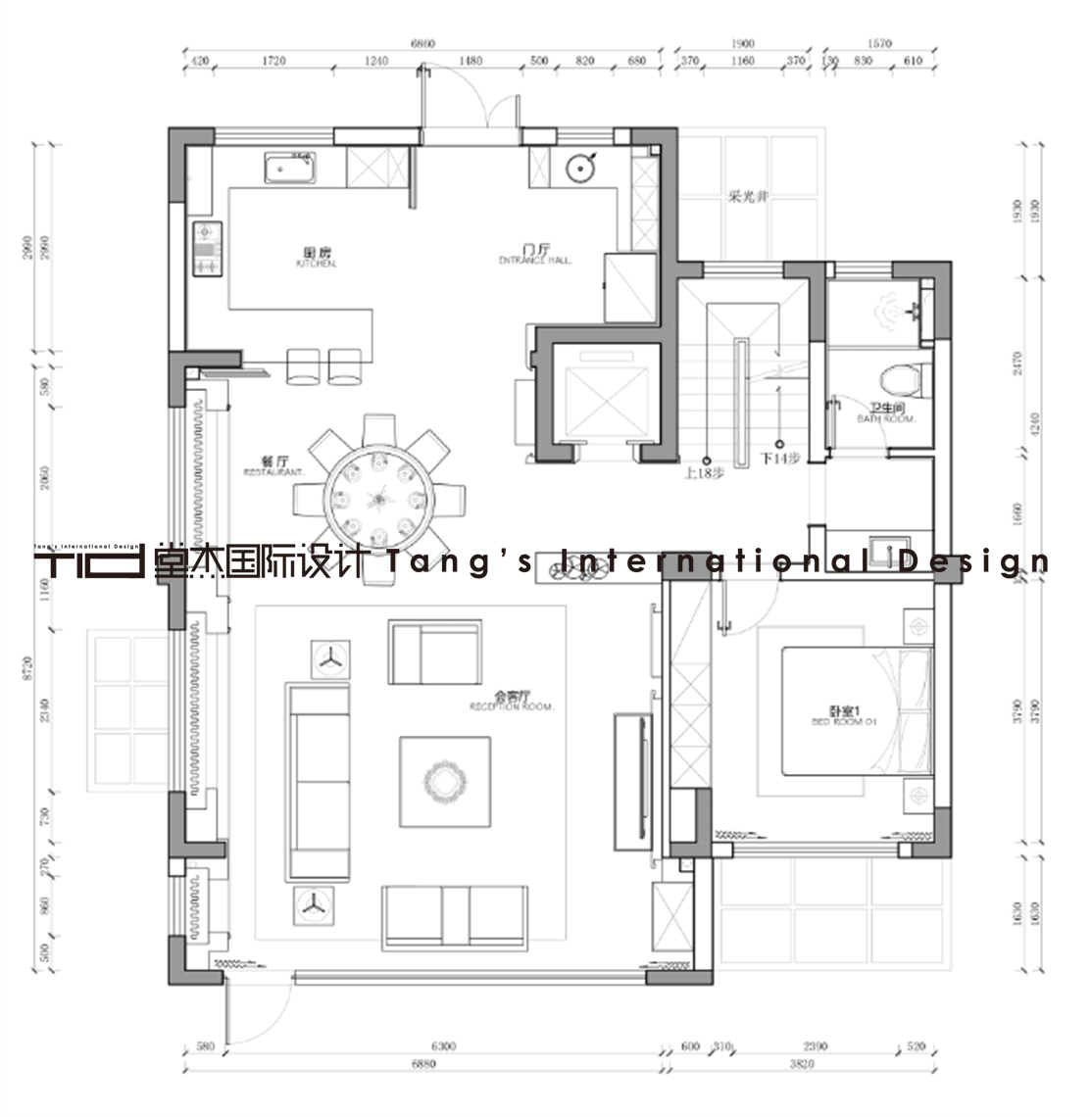 混搭风-金科-别墅-600㎡-装修实景图装修-别墅-混搭
