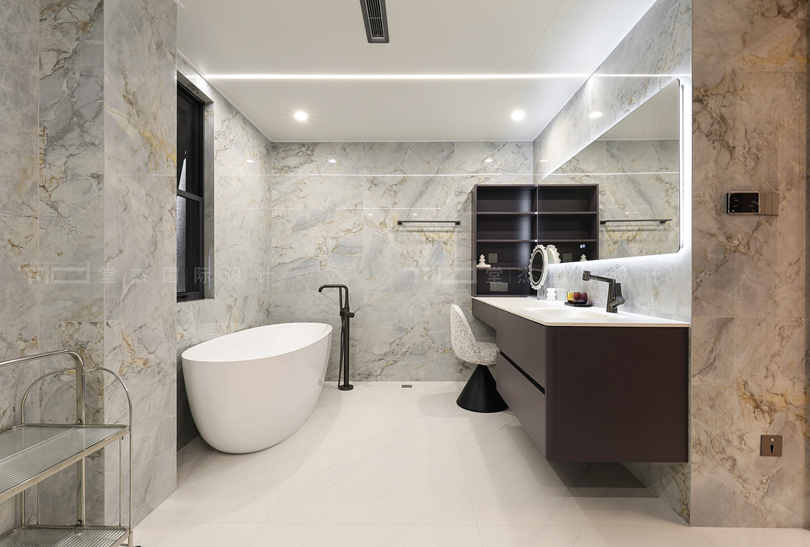 现代简约-华发四季-别墅-278平-装修实景图装修-别墅-现代简约