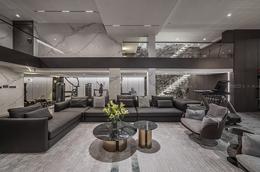 意式轻奢-路劲天御-别墅-1000平-装修实景图