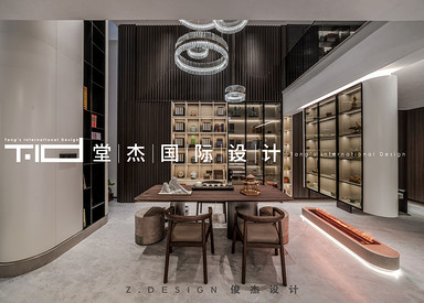 意式轻奢-桃花源-别墅-装修实景图