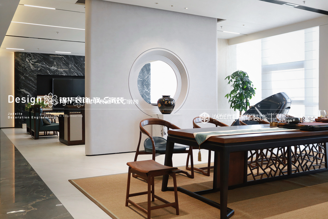 新中式-融汇大厦-四室两厅三卫-500平-装修实景图装修-别墅-新中式