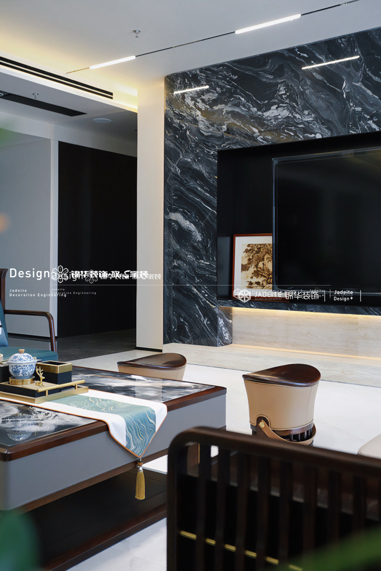 新中式-融汇大厦-四室两厅三卫-500平-装修实景图装修-别墅-新中式