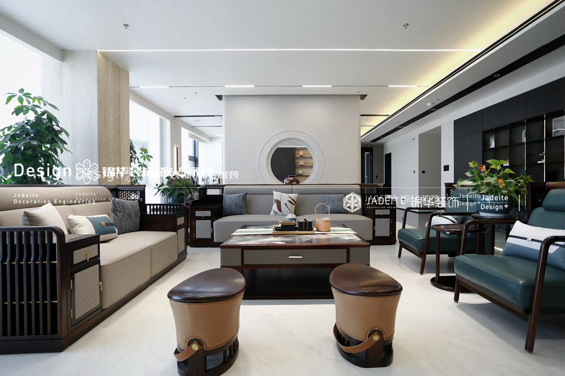 新中式-融汇大厦-四室两厅三卫-500平-装修实景图装修-别墅-新中式