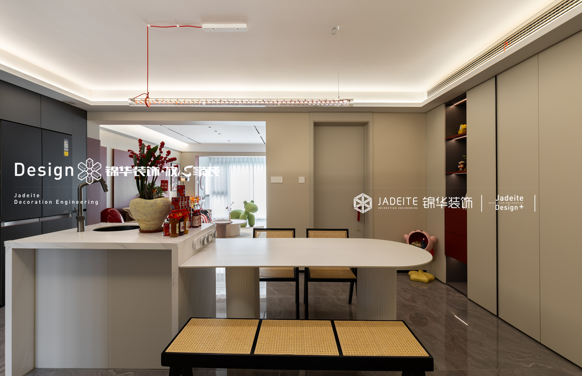 现代风格-虹桥五村-三室两厅二卫-140平-装修实景图装修-三室两厅-现代简约