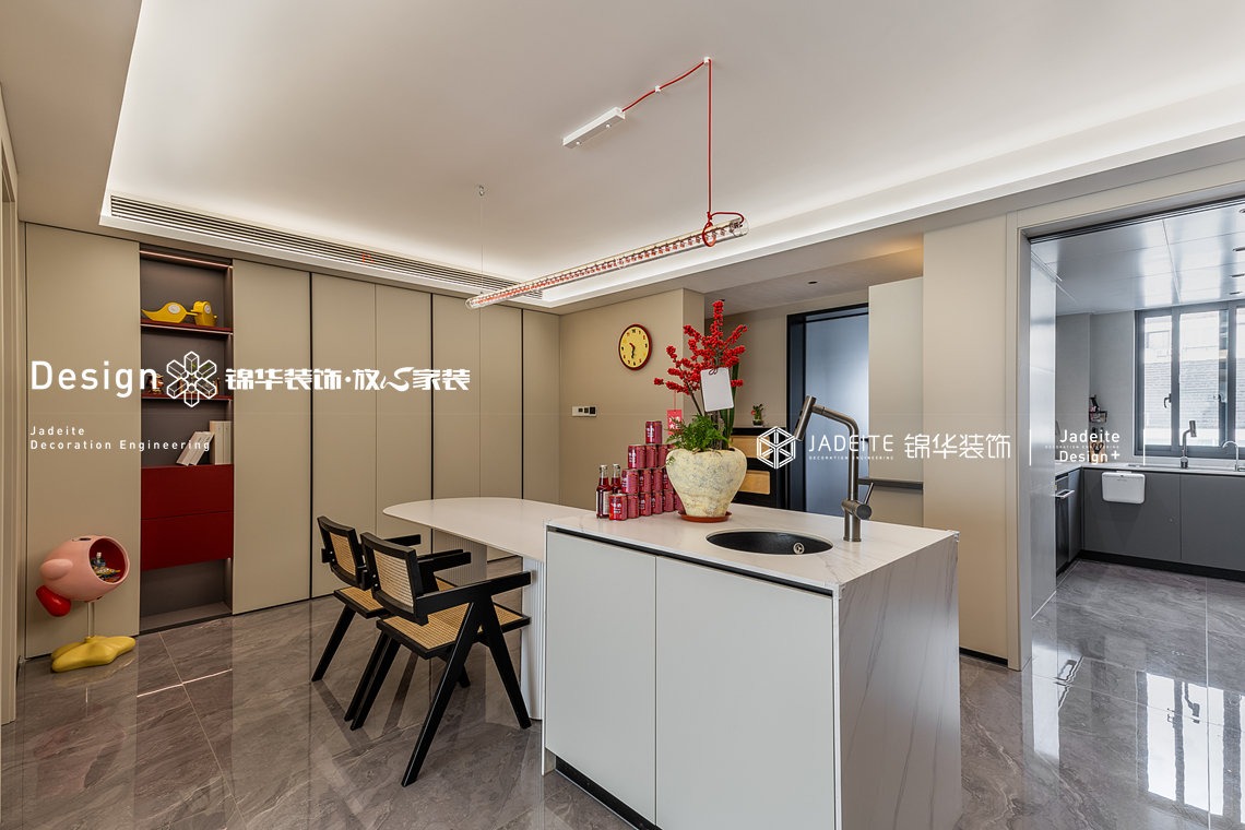 现代风格-虹桥五村-三室两厅二卫-140平-装修实景图装修-三室两厅-现代简约