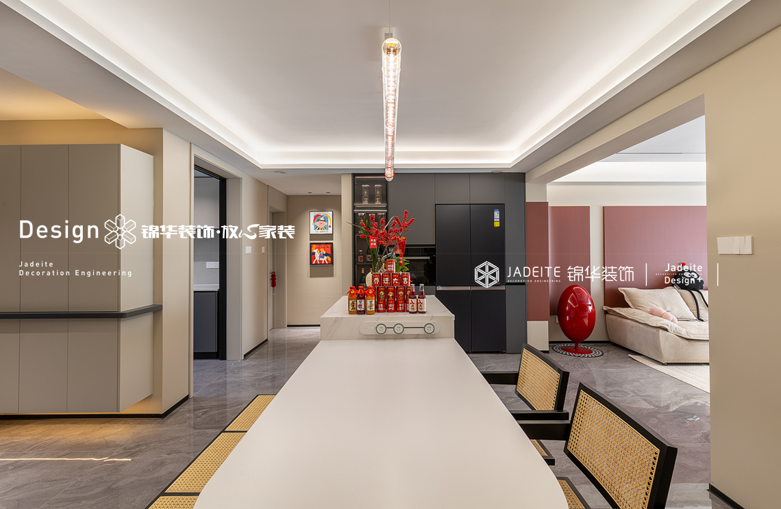 现代风格-虹桥五村-三室两厅二卫-140平-装修实景图装修-三室两厅-现代简约