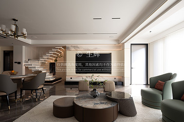 新中式-天敔湾-复式-180平-装修实景图