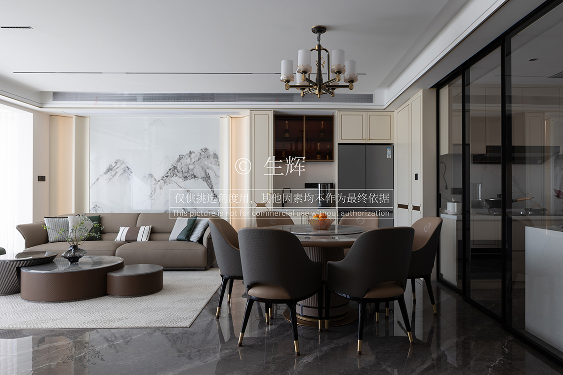 新中式-天敔湾-复式-180平-装修实景图装修-跃层复式-新中式