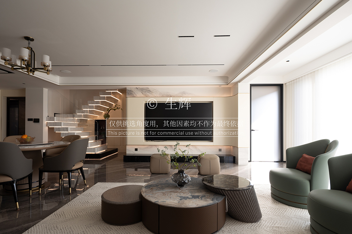 新中式-天敔湾-复式-180平-装修实景图装修-跃层复式-新中式