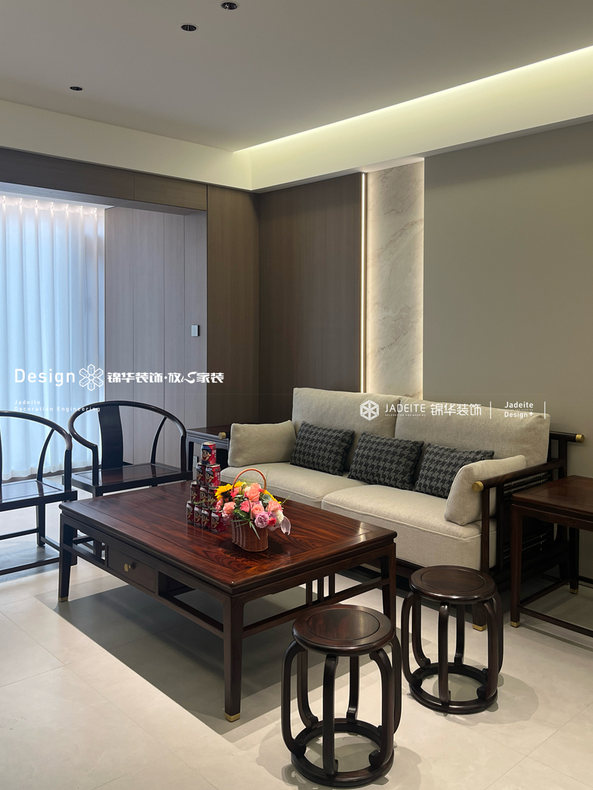 新中式-碧桂园-复式-180平-装修实景图装修-跃层复式-新中式