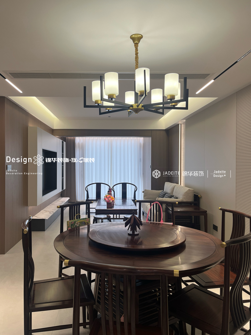 新中式-碧桂园-复式-180平-装修实景图装修-跃层复式-新中式