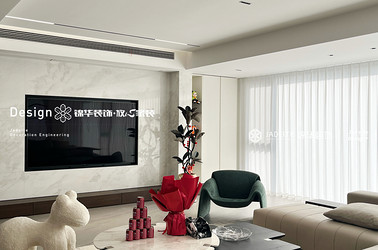 现代风格-靖越东方-别墅-250平-装修实景图