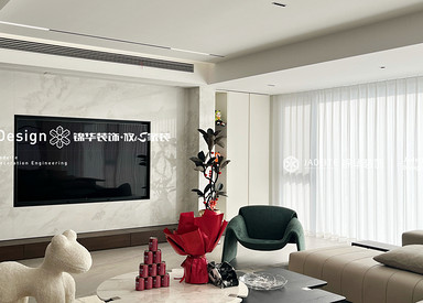 现代风格-靖越东方-别墅-250平-装修实景图